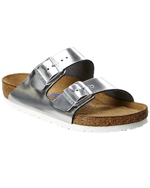 sandals for foot health-  Sandals with adjustable straps for extra comfort-Birkenstock Women's Arizona Soft Footbed Leather Sandal