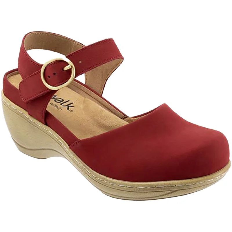 casual shoes for smart casual look-Comfortable casual shoes for busy people-Women's Soft Walk Mabelle Red Nubuck