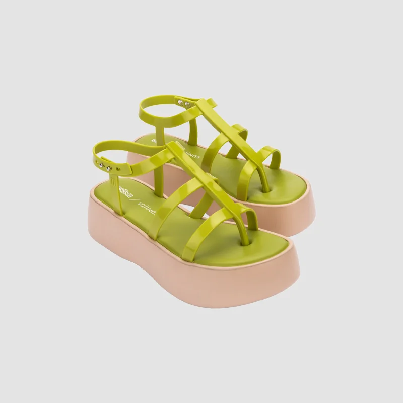 sandals with durable soles-  Sandals for warm summer nights under the stars-MELISSA CARIBE PLAT+SALINAS AD