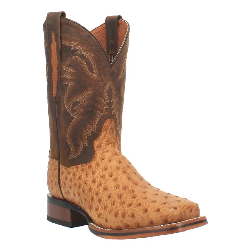 boots with calf-high fit-  Dan Post Saddle Ostrich Kershaw 11" Square Toe Mens Boot