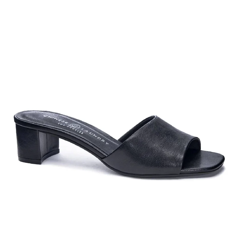 sandals with vegan materials-  Sandals for running errands-Lana Slide Sandal In Black