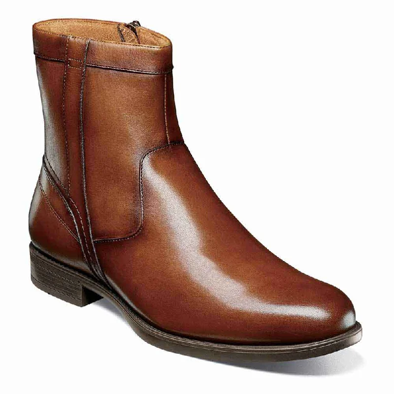 boots for winter coats-  Florsheim Midtown Zipper Cognac Boots