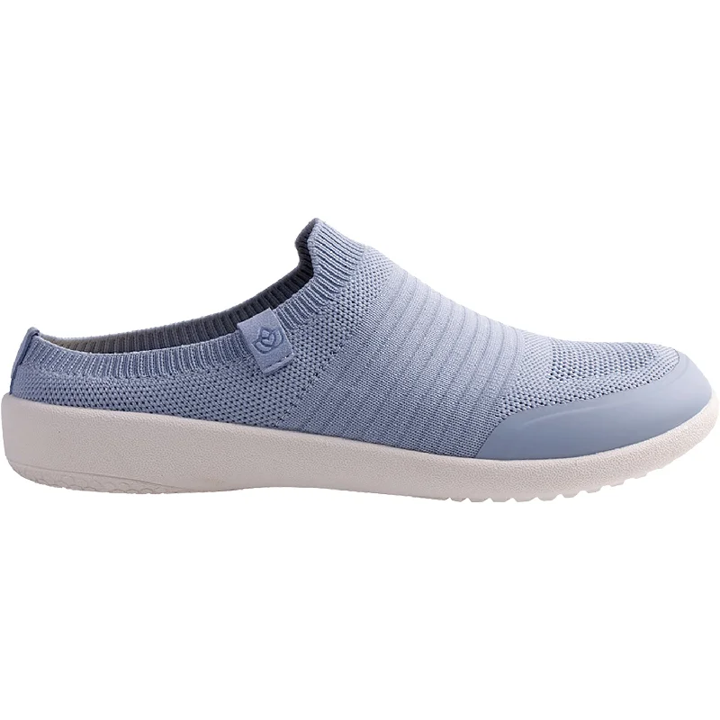 casual shoes for park walks-Casual shoes for traveling on a budget-Women's Spenco Blissful Slide Celestial Blue Mesh