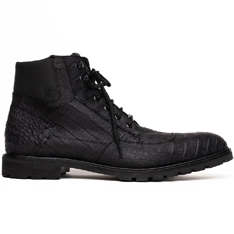 boots for trendy outfits-  Marco Di Milano Leoni Black Caiman Boots