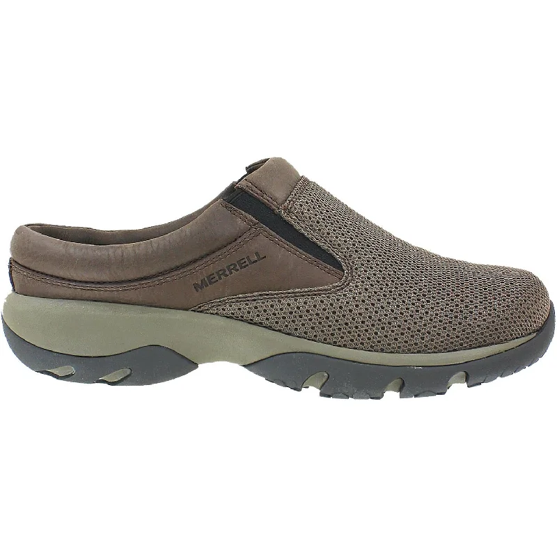 mules-&-clogs-with-all-weather-traction-Clogs-with-studs-Men's Merrell Encore Rexton Slide Vent AC+ Gunsmoke Leather/Mesh