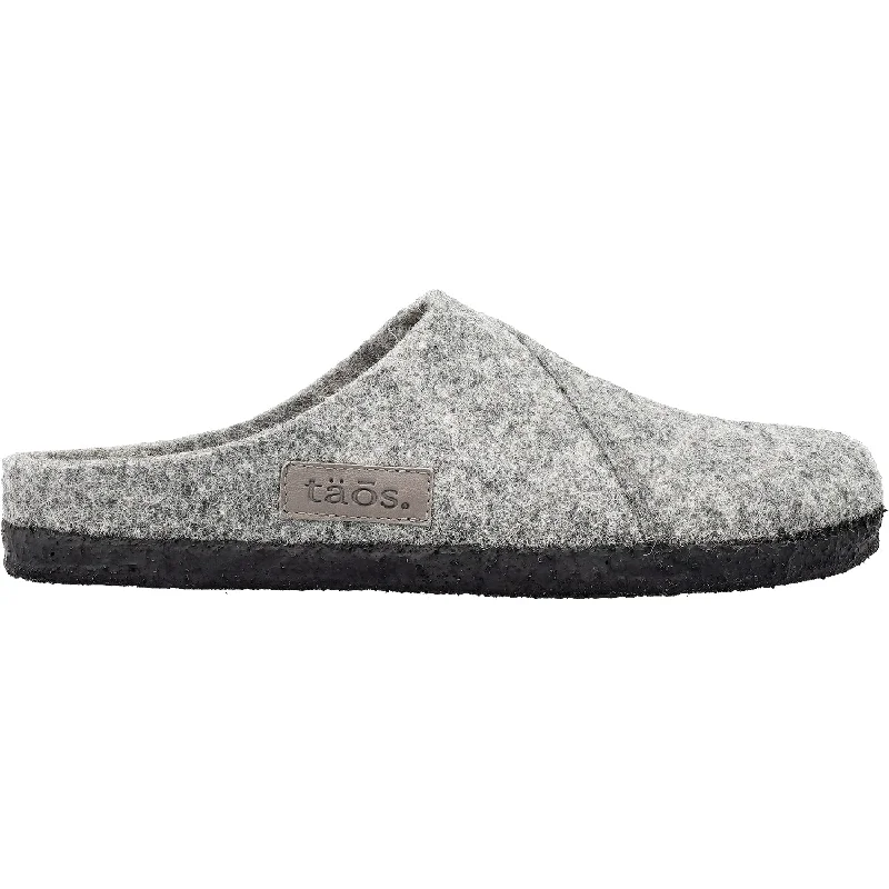 slippers for hardwood floors-  slippers for keeping feet warm in winter-Women's Taos Wooled Class Grey Wool