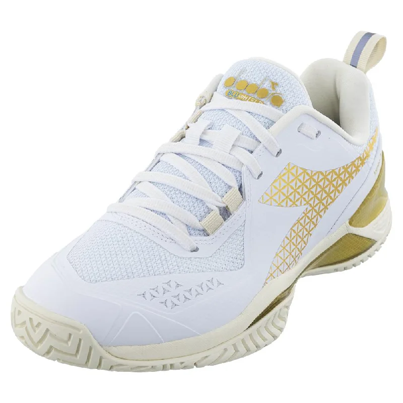 Women`s Blushield Torneo 2 AG Tennis Shoes White and Gold