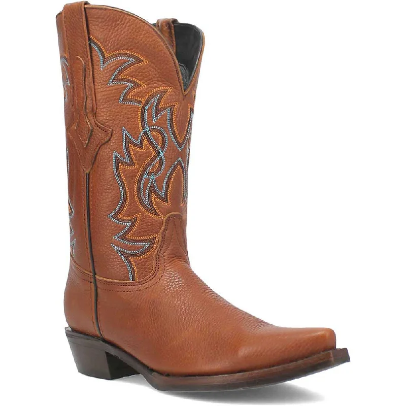 boots for casual style-  Dingo Gold Rush Tan Leather Snip Toe Western Boots