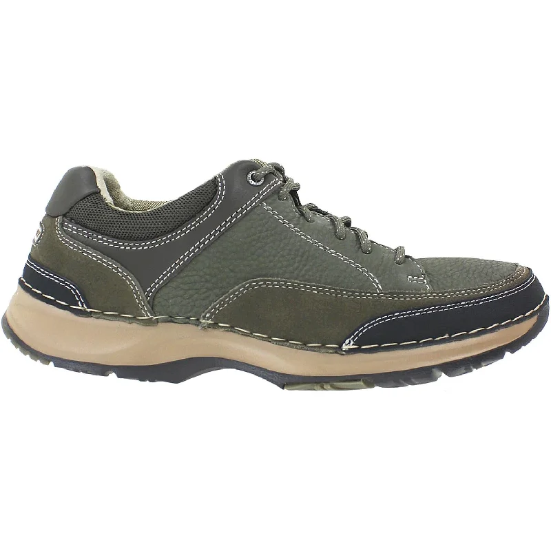 casual shoes for light everyday wear-Comfortable casual shoes for long travel trips-Men's Rockport RocSports Lite Five Lace Up Breen Brown/Green Leather