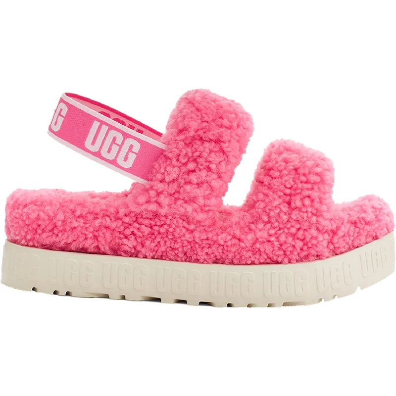 most comfortable home slippers-  slippers for staying cozy indoors all day-Women's UGG Oh Fluffita Pink Rose Sheepskin