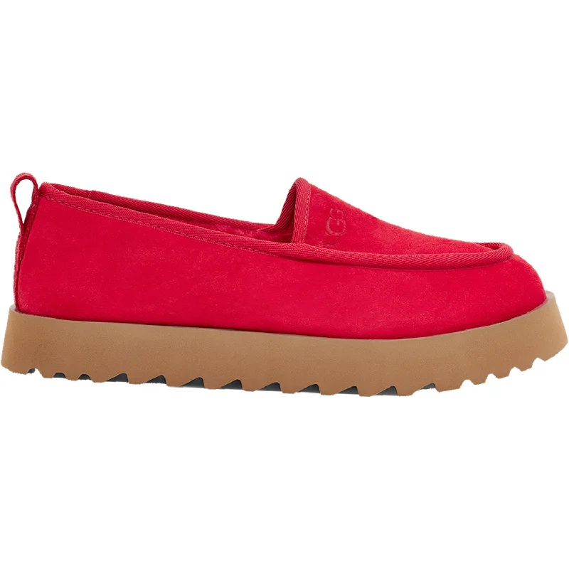 non slip warm slippers-  slippers for luxury home lounging-Women's UGG Super Moc Samba Red Suede