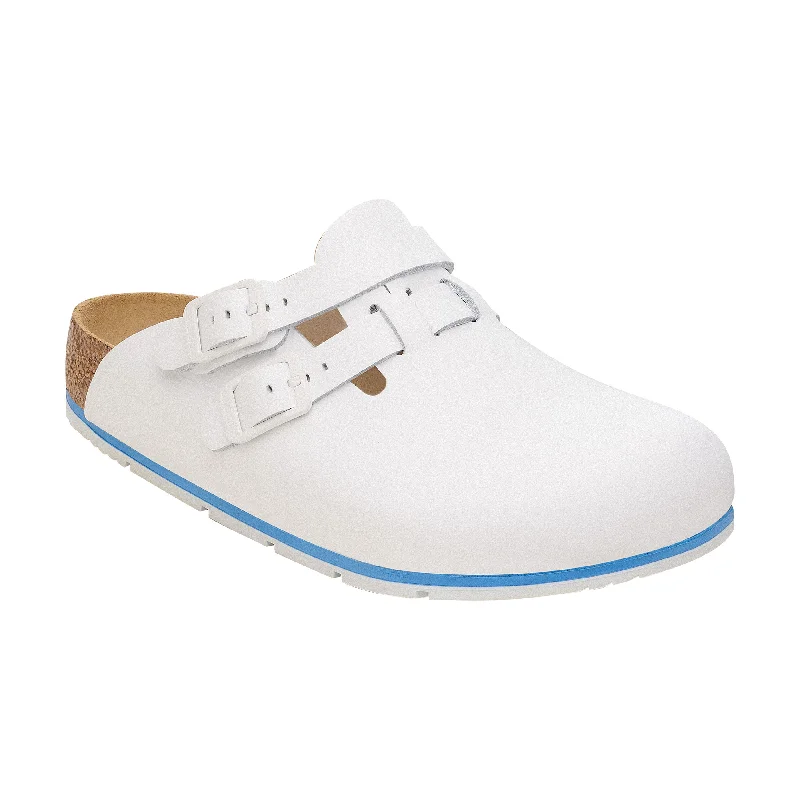 mules-&-clogs-with-adjustable-strap-Comfortable-mules-with-buckle-Kay Pro White PU Coated Natural Leather