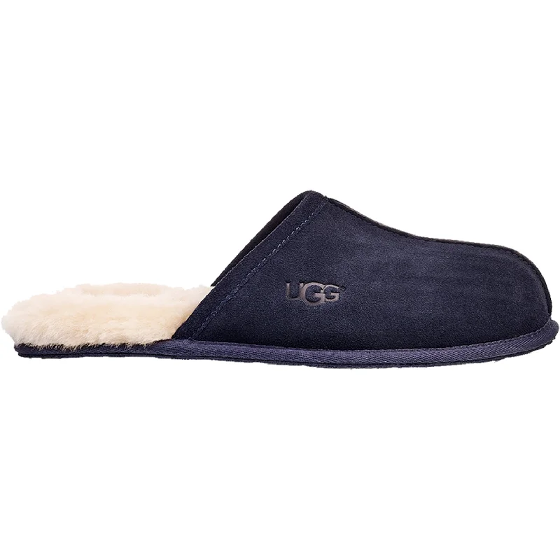 best house slippers for winter-  slippers for enjoying the winter weather indoors-Men's UGG Scuff True Navy Suede