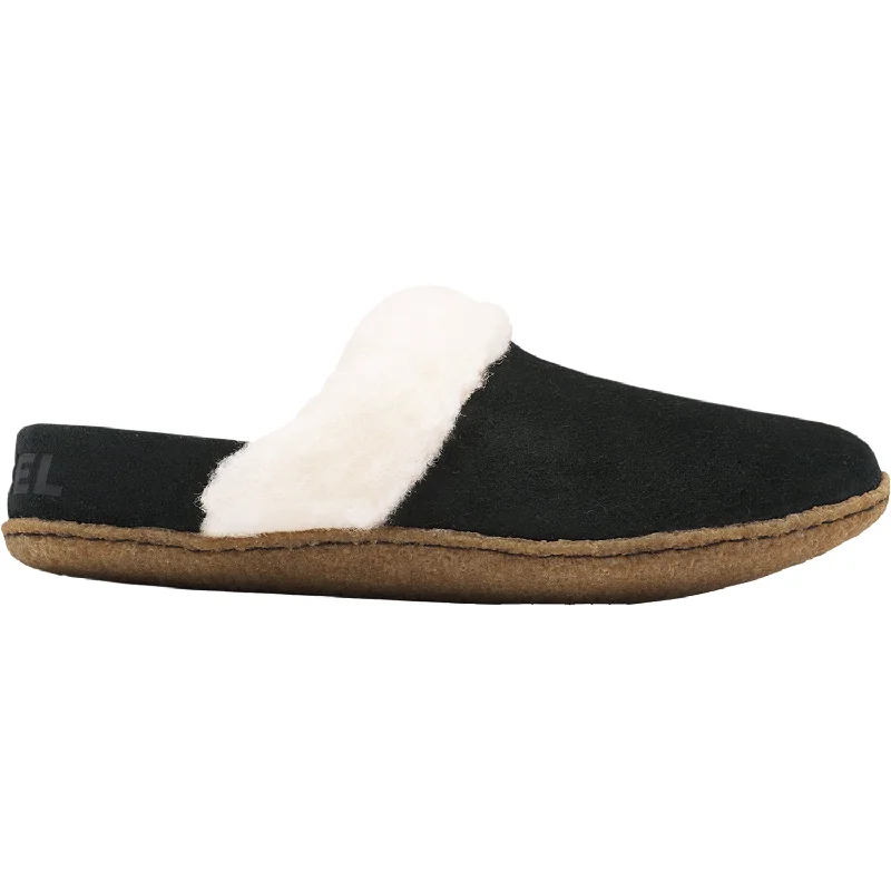 affordable slippers-  slippers with chic details for comfort-Women's Sorel Nakiska Slide II Black Suede