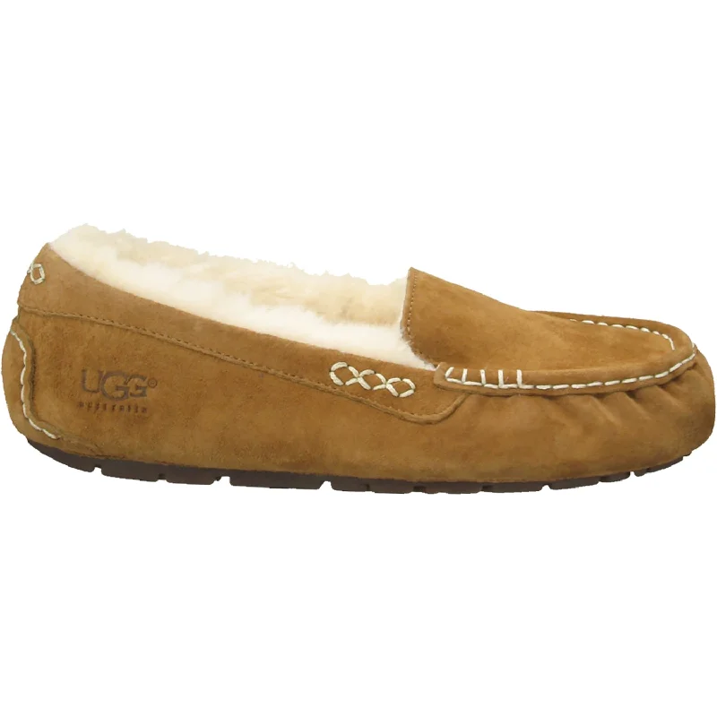 travel slippers-  slippers for stylish relaxation indoors-Women's UGG Ansley Chestnut Suede