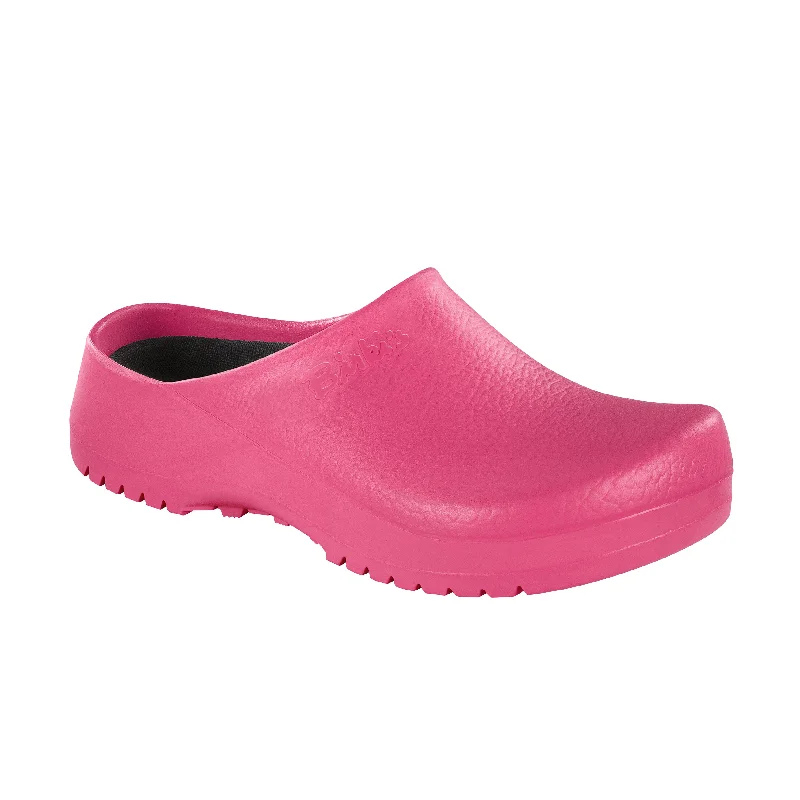 mules-&-clogs-with-memory-cushion-Mules-with-metal-buckle-Super Birki Fusion Raspberry Sorbet Polyurethane