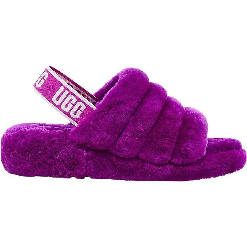 trendy slippers-  slippers for chilly evenings and relaxation-Women's UGG Fluff Yeah Slide Berrylicious Sheepskin