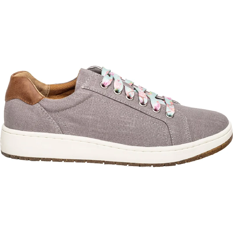 casual shoes for everyday comfort shoes-Lightweight casual shoes for travel-Women's Aetrex Renee Grey Canvas