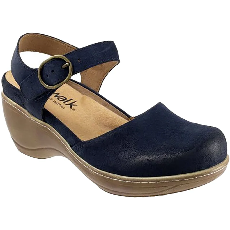 casual shoes for durability-Casual shoes for cool casual outfits-Women's Soft Walk Mabelle Navy Suede