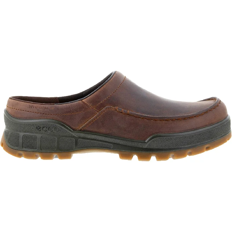 mules-&-clogs-with-light-foam-sole-Mules-for-wide-feet-Men's Ecco Track 25 Clog Cocoa Brown Leather