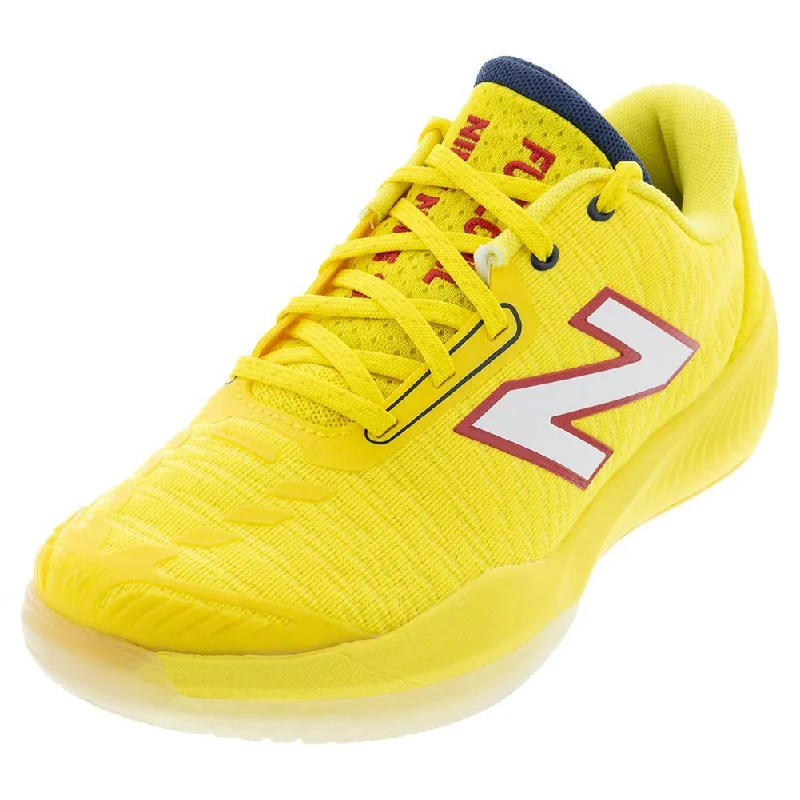 Women's FuelCell 996v5 B Width Tennis Shoes Ginger Lemon and White