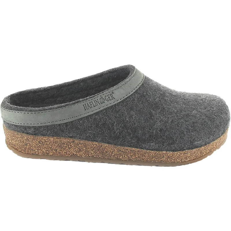 mules-&-clogs-with-neutral-tones-Leather-clogs-for-spring-Unisex Haflinger GZL Grey Wool