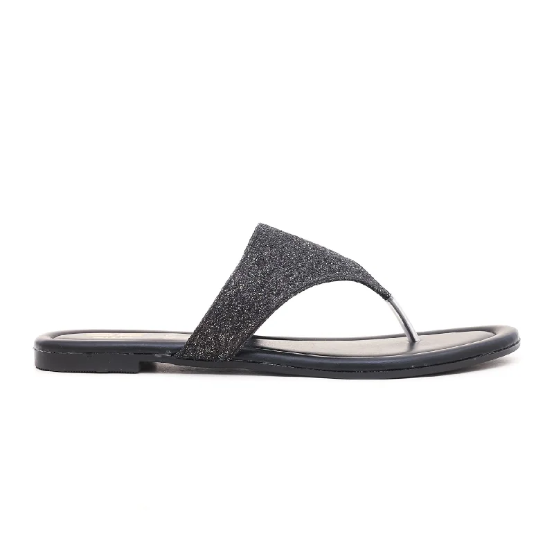 comfortable slippers-  slippers for perfect house lounging-Black Casual Chappal CL1746