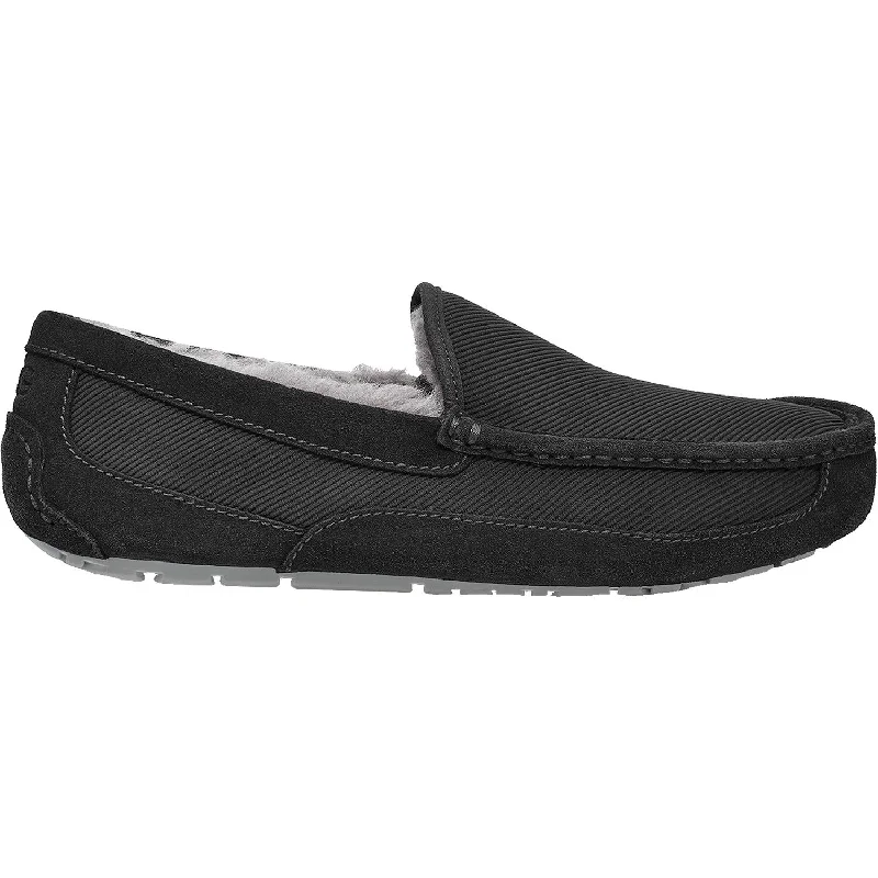 house slippers for hard floors-  slippers for indoor and outdoor use-Men's UGG Ascot Corduroy Black Corduroy