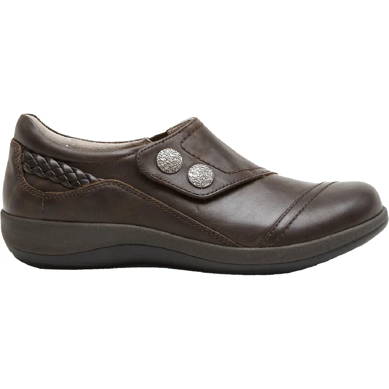 casual shoes for everyday casual look-Casual shoes for wide and flat feet-Women's Aetrex Karina Iron Leather