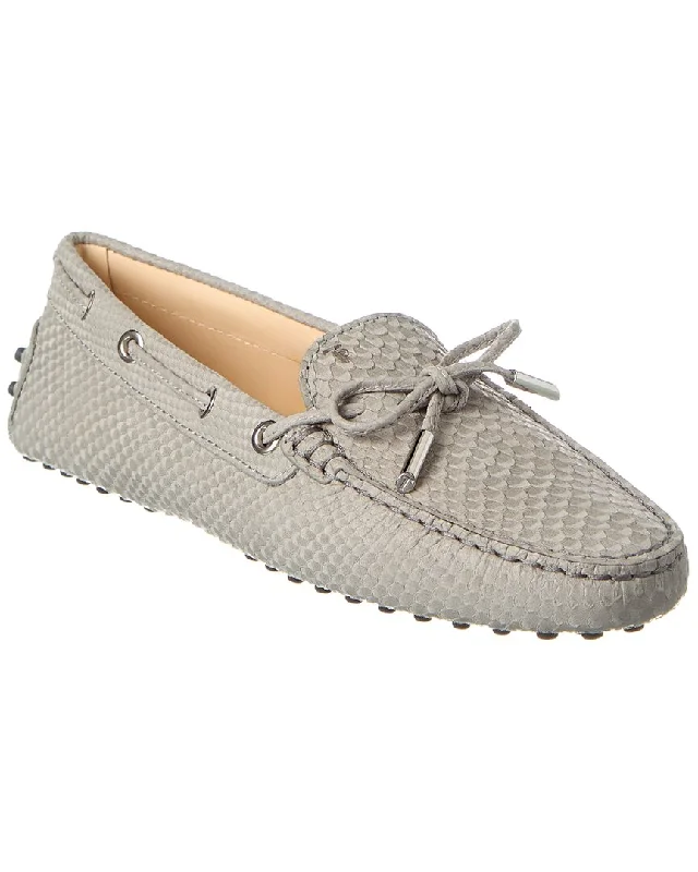 best athletic shoes for basketball-  Shoes for cross-training with multi-sport durability-Comfortable sandals for going on hikes-TOD’s Knot Detail Snake-Embossed Leather Loafer