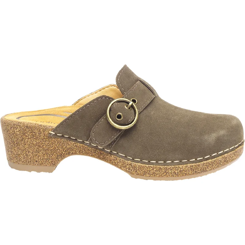 mules-&-clogs-with-sleek-looks-Trendy-mules-for-women-Women's Aetrex Madison Olive Suede