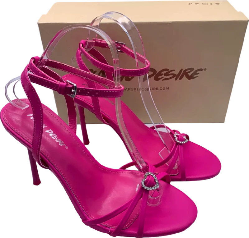 Public Desire Pink Gelato WF Heels UK 6