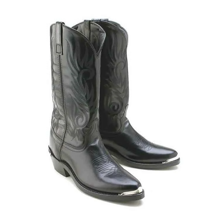 boots for daily walking-  Laredo Black Crazy Horse Leather Boots