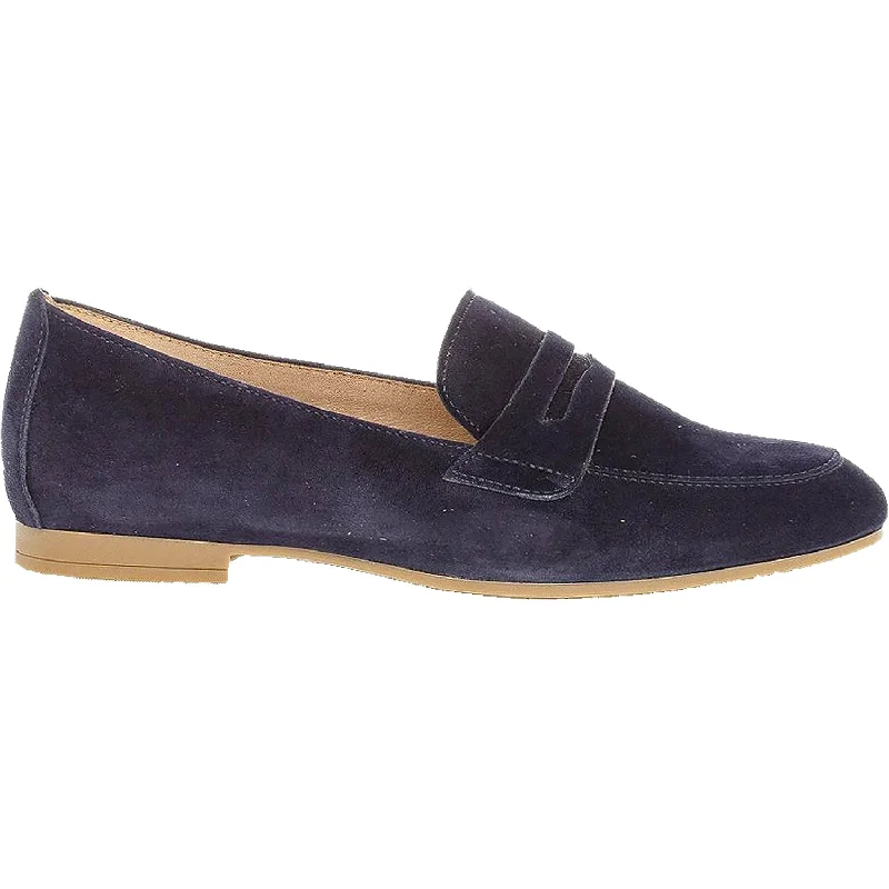 casual shoes for every season and comfort-Casual shoes with memory foam-Women's Gabor 5.213.16 Atlantic Blue Suede