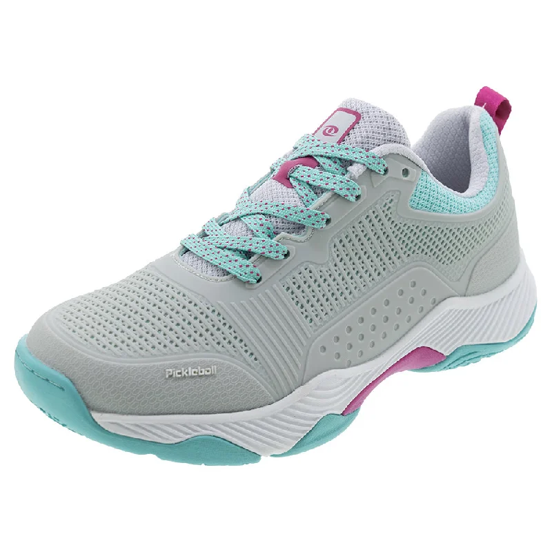 Women`s Fresh Shot Miami Pickleball Shoes Grey and Turquoise