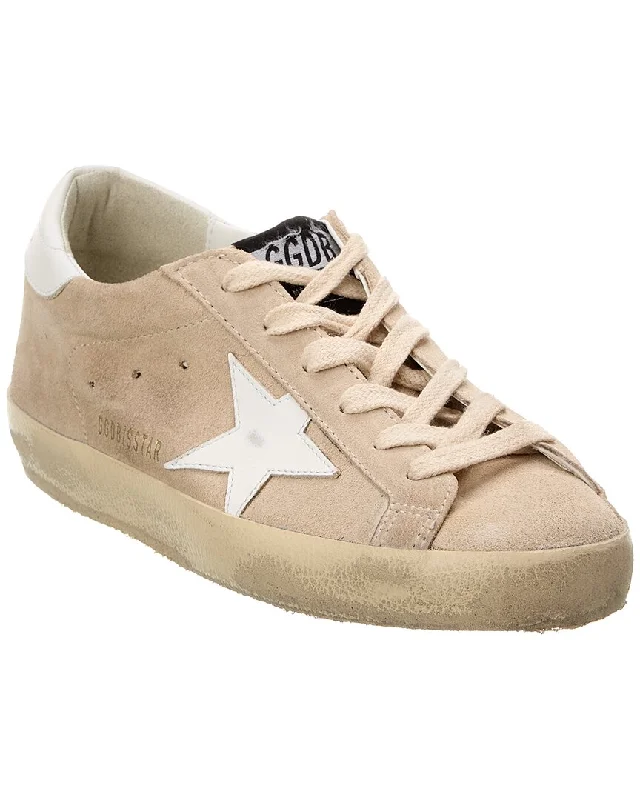 athletic shoes for outdoor workouts-  Shoes for cross-training with superior flexibility-Comfortable sandals for running errands in heat-Golden Goose Superstar Suede & Leather Sneaker