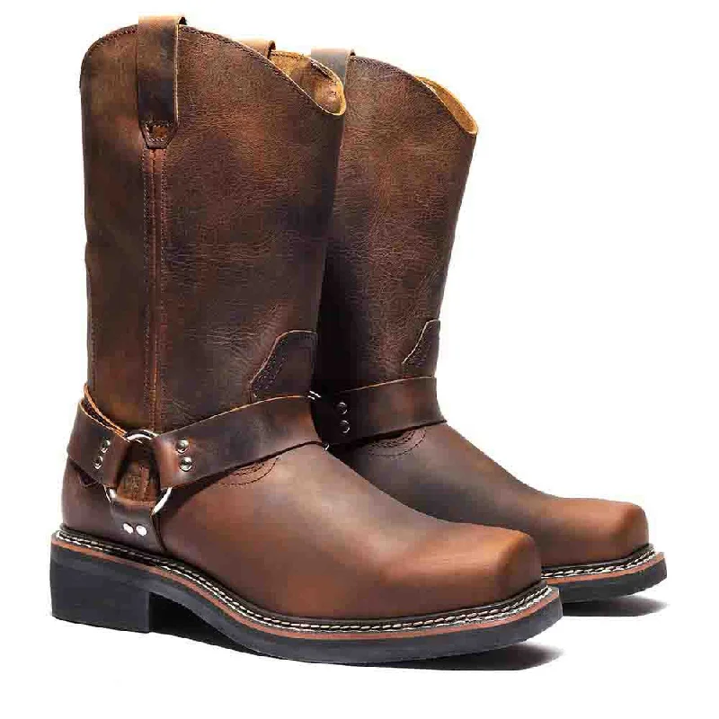 boots for slippery surfaces-  Bonanza Nomad 10-Inch Crazy Brown Harness Riding Boot