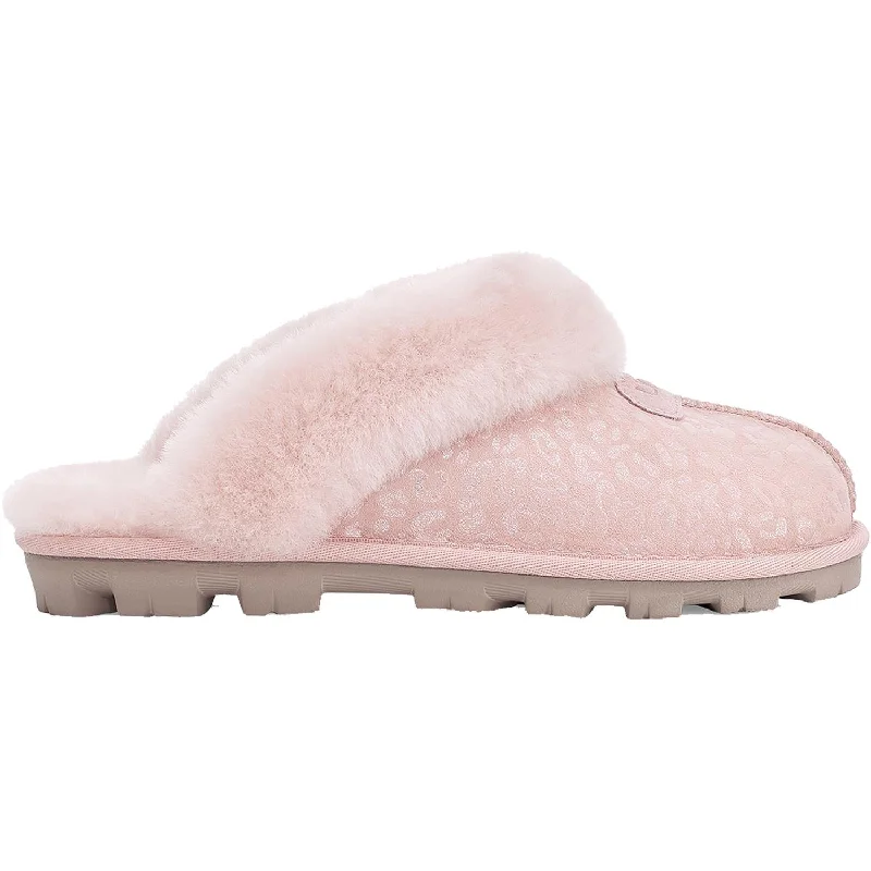 slippers for sweaty feet-  slippers for ultimate lounging in style-Women's UGG Coquette Snow Leopard Quartz