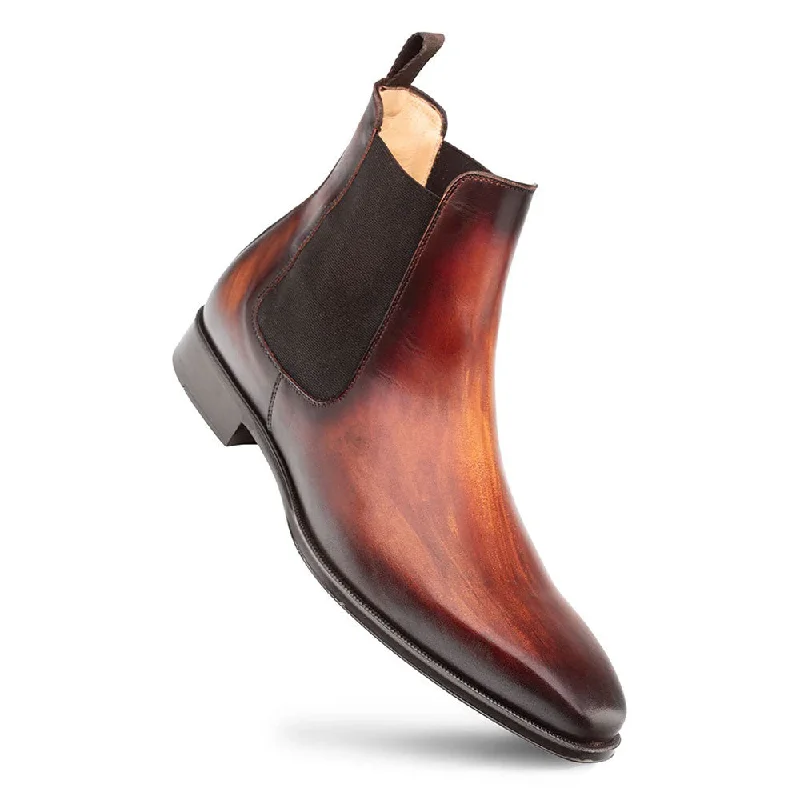 boots for layered fashion-  Mezlan Cervantes Cognac Rust Hand-Stained Chelsea Boots