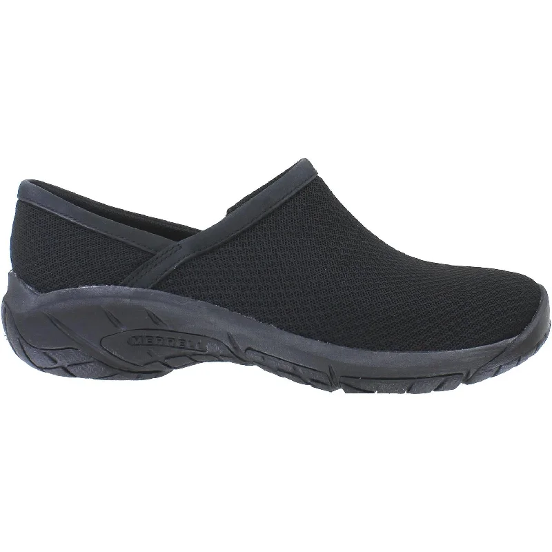 mules-&-clogs-with-mesh-details-Women's-clogs-Women's Merrell Encore Breeze Moc Black Mesh/Leather