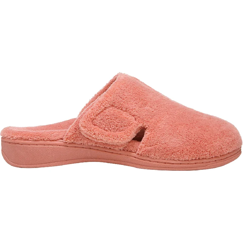 slippers for sweaty feet-  slippers for enjoying your downtime-Women's Vionic Gemma Terra Cotta Terrycloth