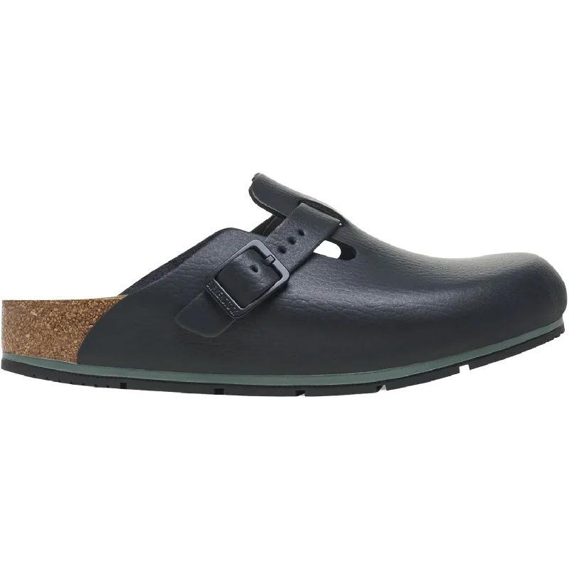 mules-&-clogs-with-suede-upper-Stylish-mules-for-summer-activities-Men's Birkenstock Boston Pro Black Leather