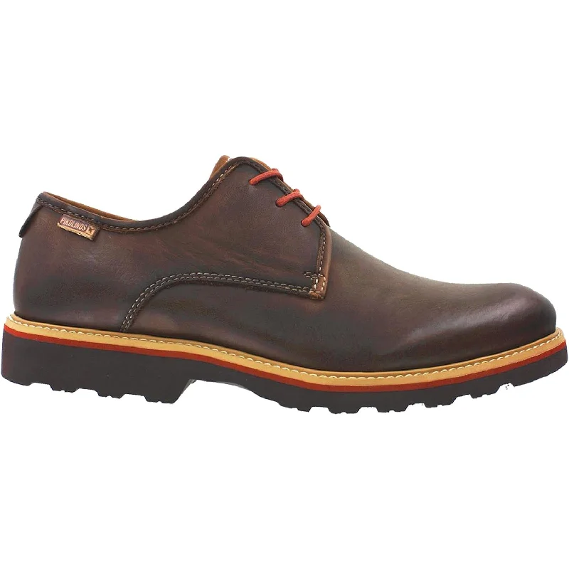 casual shoes for versatile walking shoes-Casual shoes with soft cushioning-Men's Pikolinos Glasgow 05M-6034F Chocolate Leather